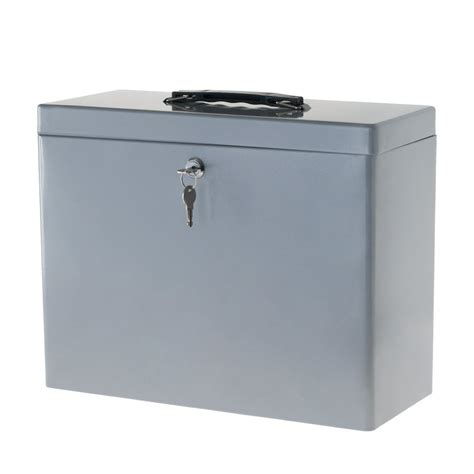 40 inch metal storage lock box with handle|metal lock box.